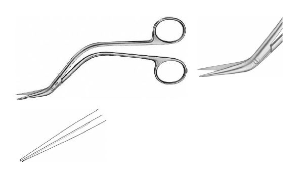 Де’бекі офсетні ножиці 45° 155 мм